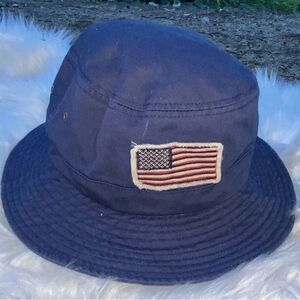 Tractor Supply USA American Flag DAD HAT BUCKET HAT SUN SHADE Navy Sz small/MED